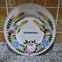 Hollóházi Szombathely Felíratú Falitányér