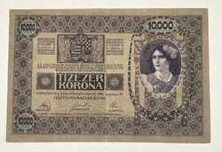 10000 Korona 1918 - VF tartás - Bélyegző nélküli példány