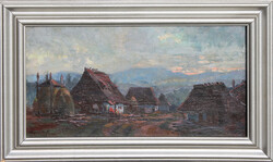 Káposzta M jelzéssel: Falu alkonyatban, 1939