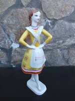 Hollóházi Porcelán  Népviseletes Leány