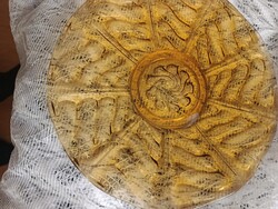 Borostyán színű tányér 28 cm gyönyörű
