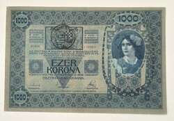 1000 Korona 1902 - Román felülbélyegzés - XF-aUNC tartás