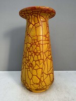 Korai Gorka Lívia retro iparművészeti kerámia váza,  19,5 cm magas,