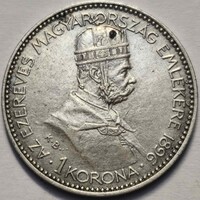 FJ ezüst 1korona Millenniumi 1896