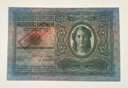 100 Korona 1912 - Ausztria / Osztrák bélyegző - 1920 oktober 4 - UNC (Hibátlan) állapot!!!