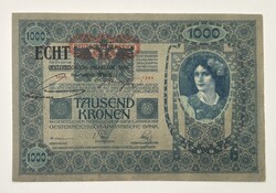 1000 Korona 1902 - Ausztria / Osztrák bélyegző + ECHT - XF- tartás