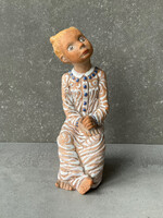 Kovács Margit hibátlan kerámia szobor, kislány.