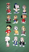 Retró SNOOPY kutyus képregényfigura gyűjtemény 10 cm / db - 12 db EGYBEN a képek szerint
