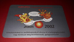 2002 .- RICHTER GEDEON R.T.- NUROFEN gyógyszer reklám- KÁRTYANAPTÁR a képek szerint