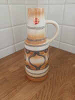 Gyönyörű retro vintage német Veb Haldensleben fat lava kerámia váza mid-century
