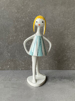 Drasche porcelàn. Hibátlan, retro figura. 18,5 cm magas.