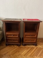 Kiváló állapotú tömör fa éjjeliszekrény pár