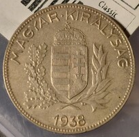 Magyar  1 pengő 1938 . Ag ezüst