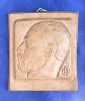Medgyessy Ferenc(1881-1958): Önarckép. Terrakotta kisplaszika. Életműben reprodukált
