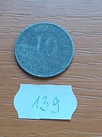 NÉMET BIRODALOM DEUTSCHES REICH 10 PFENNIG 1920 Cink, II. Vilmos  139.