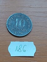 NÉMET BIRODALOM DEUTSCHES REICH 10 PFENNIG 1918 Cink, II. Vilmos  186.