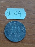 NÉMET BIRODALOM DEUTSCHES REICH 10 PFENNIG 1921 Cink, II. Vilmos  B69