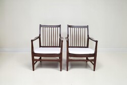 Mid Century pálcás hajlított karfás fotel pár