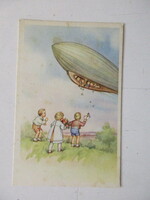 1930-40 körül. Léghajós üdvözlőlap (311) 1930-40 körül. Léghajós üdvözlőlap (311)