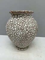 Gorka Géza Nógrádverőce Retro iparművészeti kerámia váza,  15,5 cm magas (sérült)
