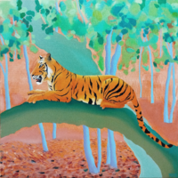 Lombok árnyékában (70x70cm, olajfestemény)