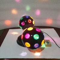 Fantasztikus livarnolux retro dupla disco gömb pörög s forog díszvilágítás neon party light