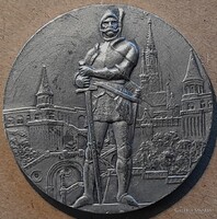 Magyar Vívó Szövetség Kardcsapat bajnokság 1933 . 35 mm  22,6 g . Peremen jelzett Ezüst. F2026