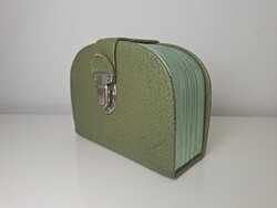 Retro cseh Triumph zöld bőr férfi uti pipere doboz pipere táska neszeszer