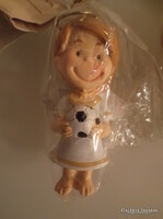 SZOBOR - ÚJ - FOCISTA - ŐRANGYAL - KISLÁNY - 7 x 4 cm - KERÁMIA - NÉMET