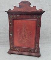 Tudor Design Antik Faragott Tölgyfa Fali Gyógyszeres Szekrény