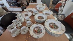 Antik Kahla Madonna porcelán ét-és kávés készlet