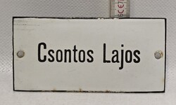 "Csontos Lajos" név zománctábla (3799)