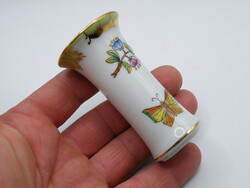 K596 Herendi Viktória mintás VBO pillangós tminiatűr váza  jelzett cca. 1950 SÉRÜLT