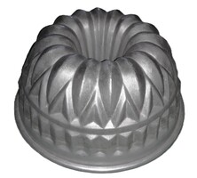 Antik fém szép állapotú kuglóf kör mintás sütőforma 21 x 11 cm falra akasztható füles képek szerint