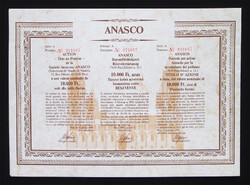 Anasco Baromfifeldolgozó Részvénytársaság részvény 10000 forint 1991 Pécs
