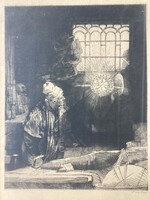 Rembrandt van Rijn -  Egy tudós a dolgozószobájában (Faust)