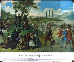 1Z841 Kossuth Lajos búcsúja a hazától - litográfia papír nyomat