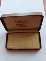 Antik ékszertartó dobozka feliratos