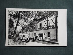 Képeslap,Parád,Szabadság üdülő,Ikarus autóbusz látkép,részlet, 1956-