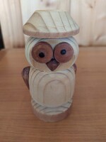 Vintage fa bagoly sószóró – Szilvásvárad szuvenír