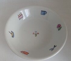 Zsolnay porcelán mesefigurás tányér!