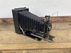 -AX356- Antik Ica Zeiss Ikon lemezes harmonikás Fényképezőgép Schneider Xenar 4.5/165 Compur zár