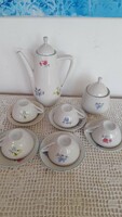 Hollóházi porcelán kávéskészlet.