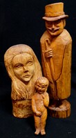 DT/581 – Retro style handcrafted figurative carvings