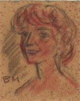 Borsos Miklós - 8,5 x 7 cm vegyes technika, papír