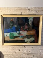 Bolgár József(1928-1986) - Csendélet 78x58 cm (Képcsarnokos) festmény