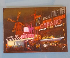 Képeslap, PÁRIZS, Moulin Rouge, 1986 futott