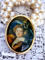 Élisabeth Louise Vigée Le Brun arcképes  retró bross.   9.