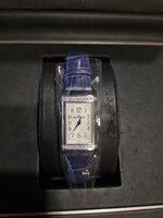 Women's Jaeger-LeCoultre Reverse One Monoface Stainless Steel Watch with Diamond Embellishments