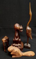 DT/582 – Hand-carved retro style wooden animal decorations